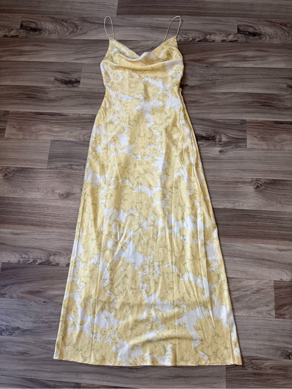 NWT Peppermayo Coastal Escape Satin Maxi Dress in Daffodil Size US 4